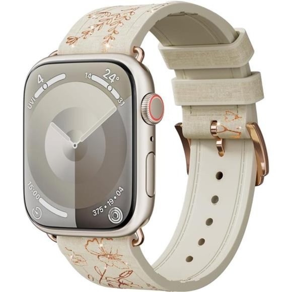 NEW Sparkle  Engraved  Fashion Leather Apple Watch Band